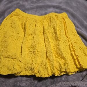 Lilly Pulizter Yellow Eyelet Women's Skirt